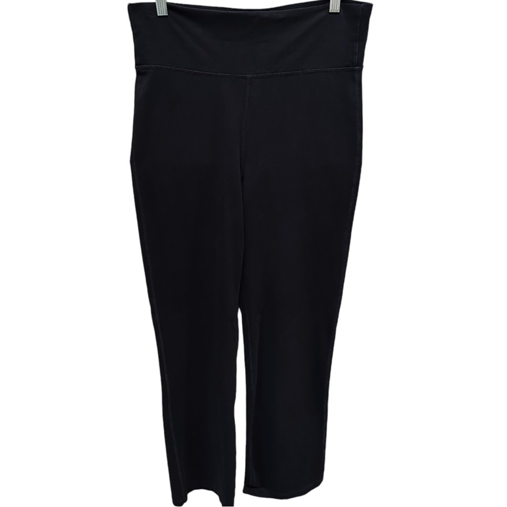 PATAGONIA Wide-leg Flare Black Cotton Pant Roll Down Wide Band Leggings Large